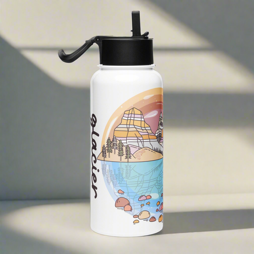 Stainless Steel Water Bottle - Glacier National Park