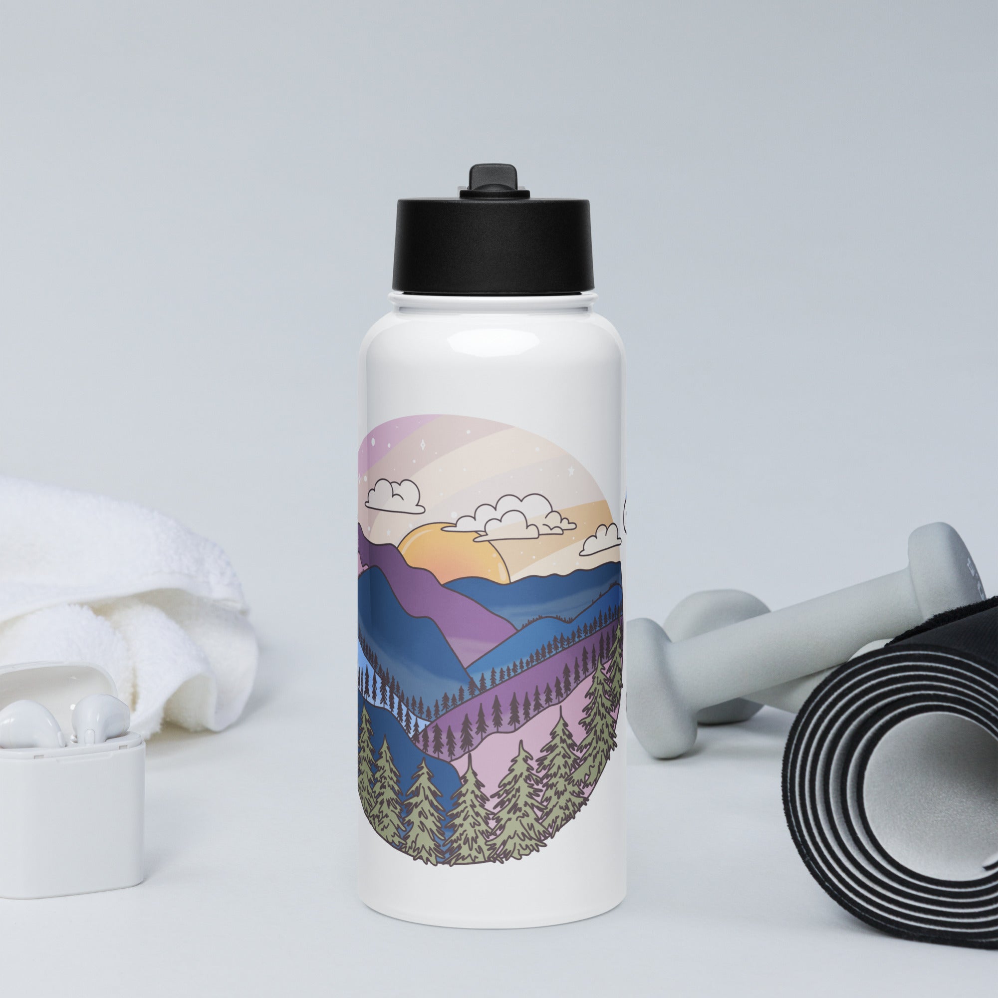 Stainless Steel Water Bottle Smoky Mountain National Park
