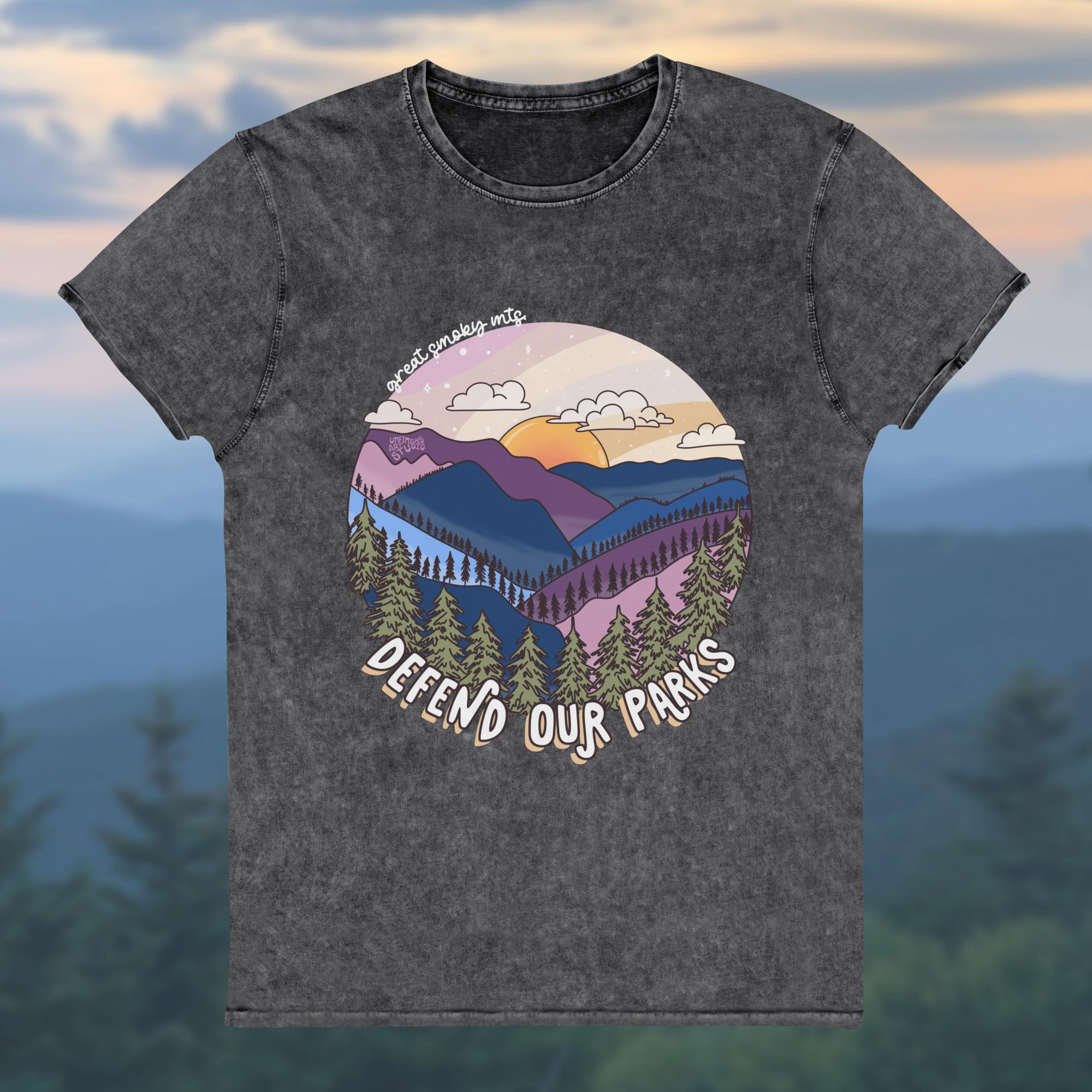 Great Smoky Mountain Acid-Wash Tee