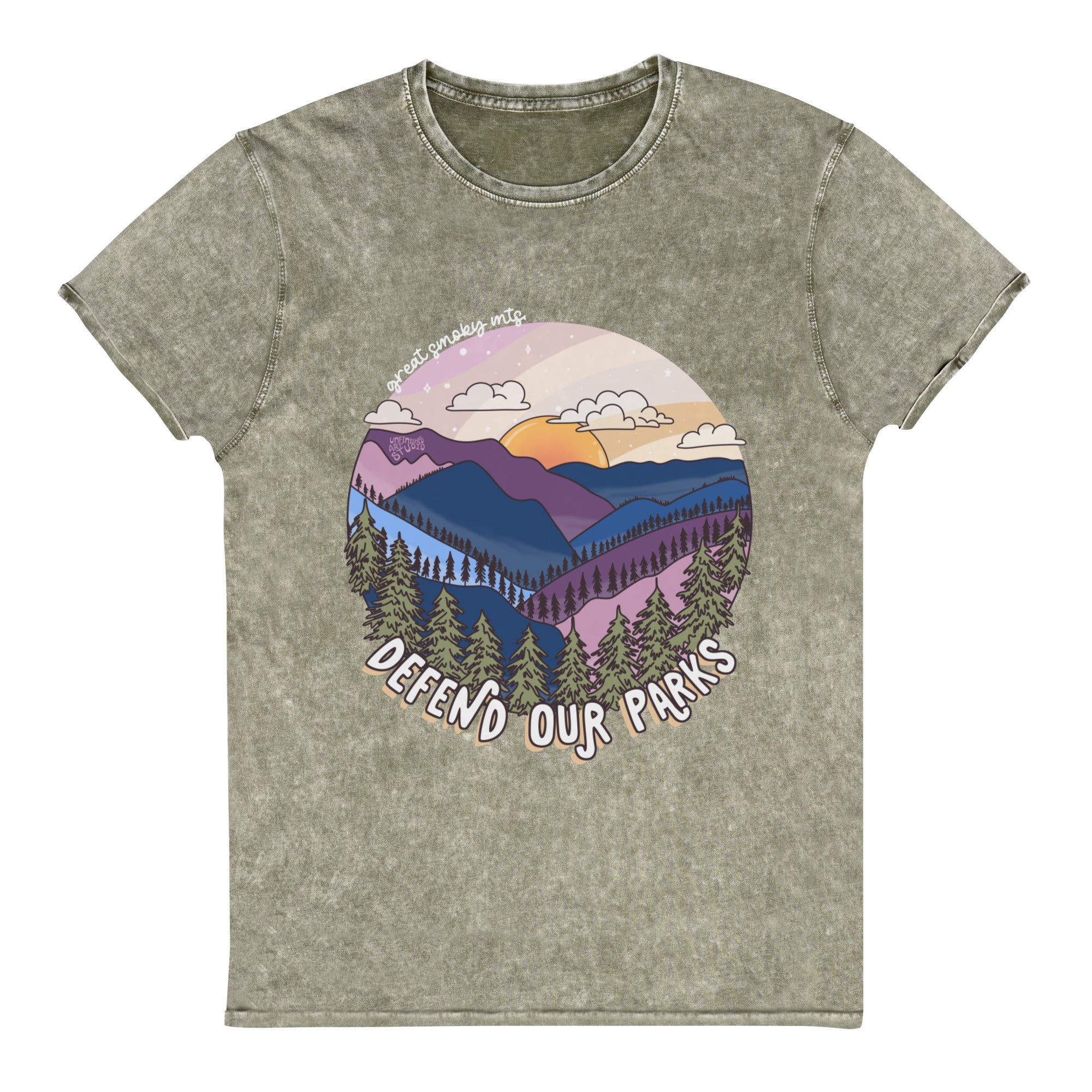 Great Smoky Mountain Acid-Wash Tee