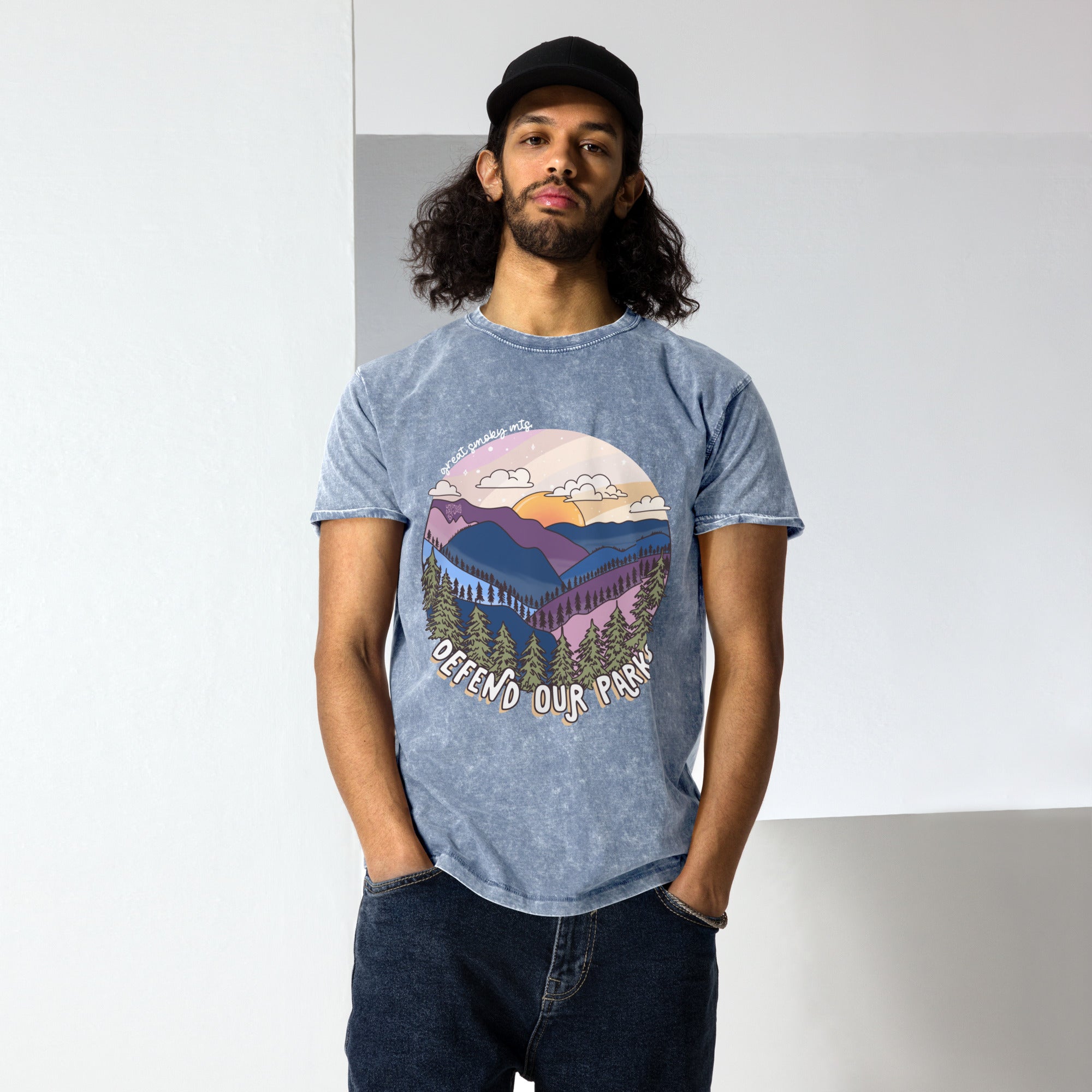 Great Smoky Mountain Acid-Wash Tee