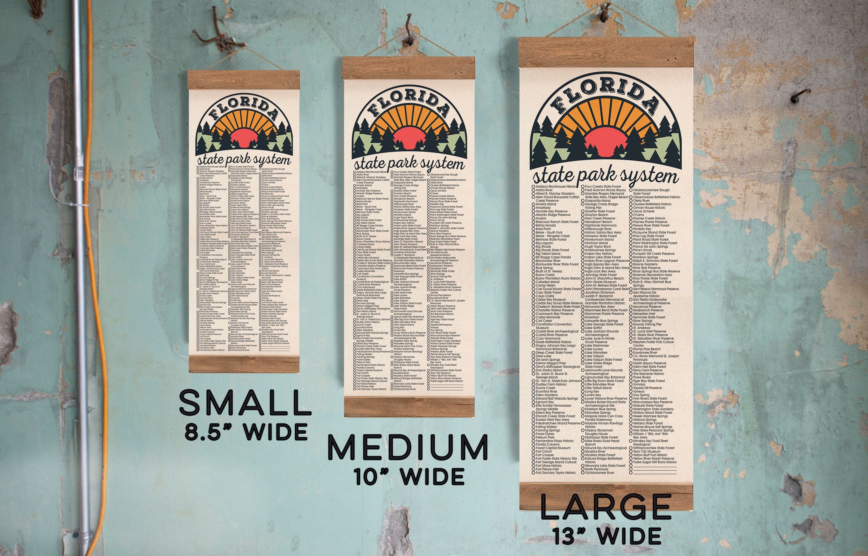 FL State Park Checklists WITH Pen // Travel Florida // Travel Adventure list // hiking bucket list