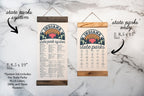 Indiana State Park Adventure Checklist - Hanging Canvas Map