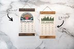 Deleware State Park Adventure Checklist - Hanging Canvas Map