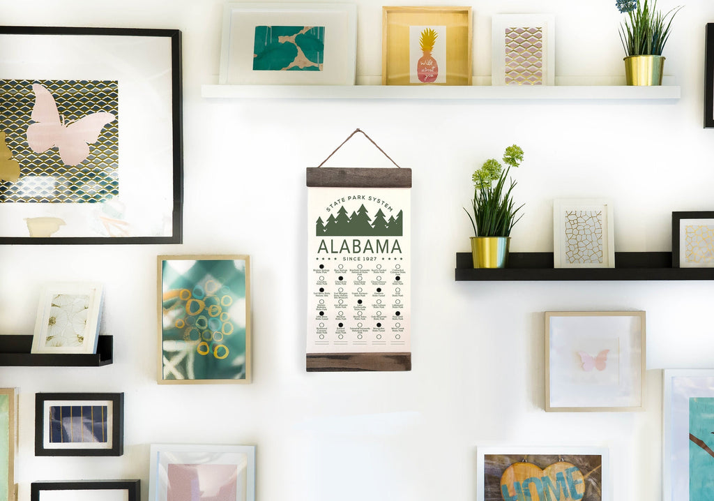 AL State Park Adventure Checklist WITH Pen // Alabama State Park // Travel Alabama Gift // Hiker / Decor / Art / Camp / Bucket List