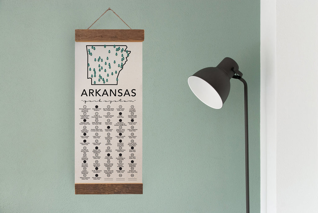 Arkansas State Park Adventure Checklist w/ Pen