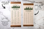 Iowa State Park Adventure Checklist - Hanging Canvas Map