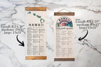 Hawaii State Park Adventure Checklist - Hanging Canvas Print