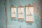 Deleware State Park Adventure Checklist - Hanging Canvas Map