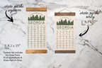 Georgia State Park Adventure Checklist - Hanging Canvas Map