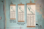 CA State Park Checklists WITH Pen // California State // Canvas Hanging Sign // Handmade Adventure Gift // Experience Explore California