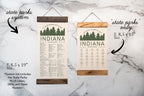 Indiana State Park Adventure Checklist - Hanging Canvas Map