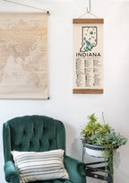 Indiana State Park Adventure Checklist - Hanging Canvas Map