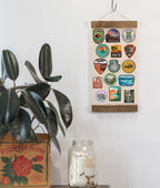 BLANK Canvas Pin or Patch Display Sign, Reclaimed Wood Hanging Display Holder