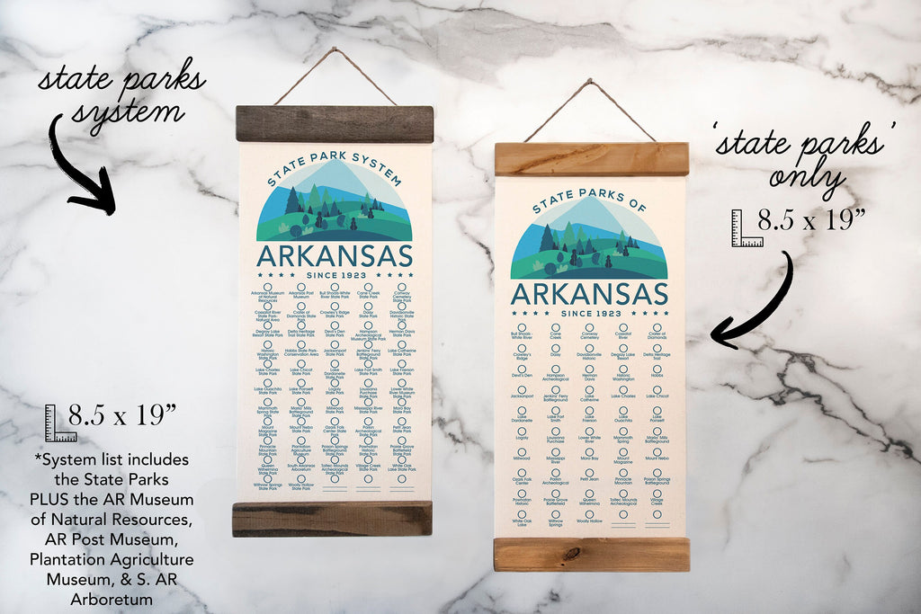 Arkansas State Park Adventure Checklist w/ Pen