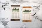 AL State Park Adventure Checklist WITH Pen // Alabama State Park // Travel Alabama Gift // Hiker / Decor / Art / Camp / Bucket List
