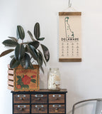 Deleware State Park Adventure Checklist - Hanging Canvas Map