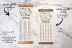 Iowa State Park Adventure Checklist - Hanging Canvas Map