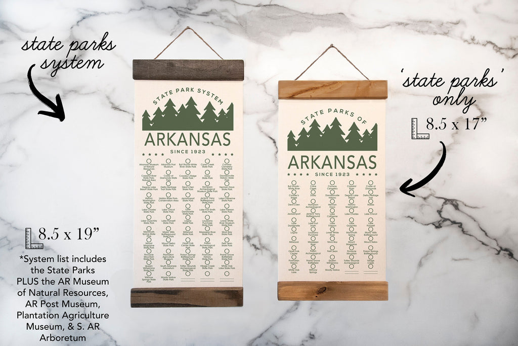 Arkansas State Park Adventure Checklist w/ Pen