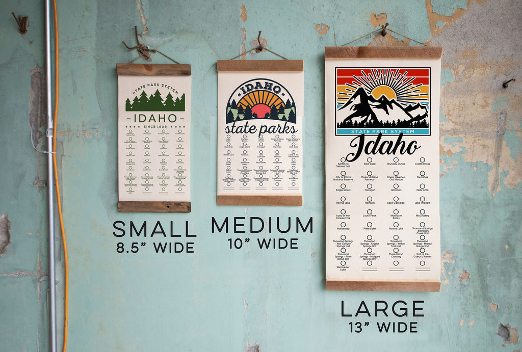 ID State Park Adventure Checklist WITH Pen // Idaho State Park // Travel Idaho Gift // Idaho Checklist Map // Hiker Gift