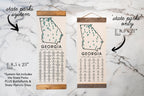 Georgia State Park Adventure Checklist - Hanging Canvas Map