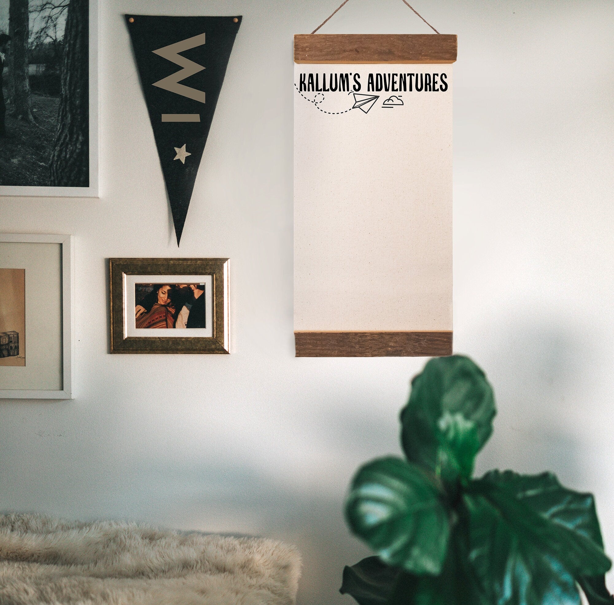 BLANK Canvas Pin or Patch Display Sign, Reclaimed Wood Hanging Display Holder