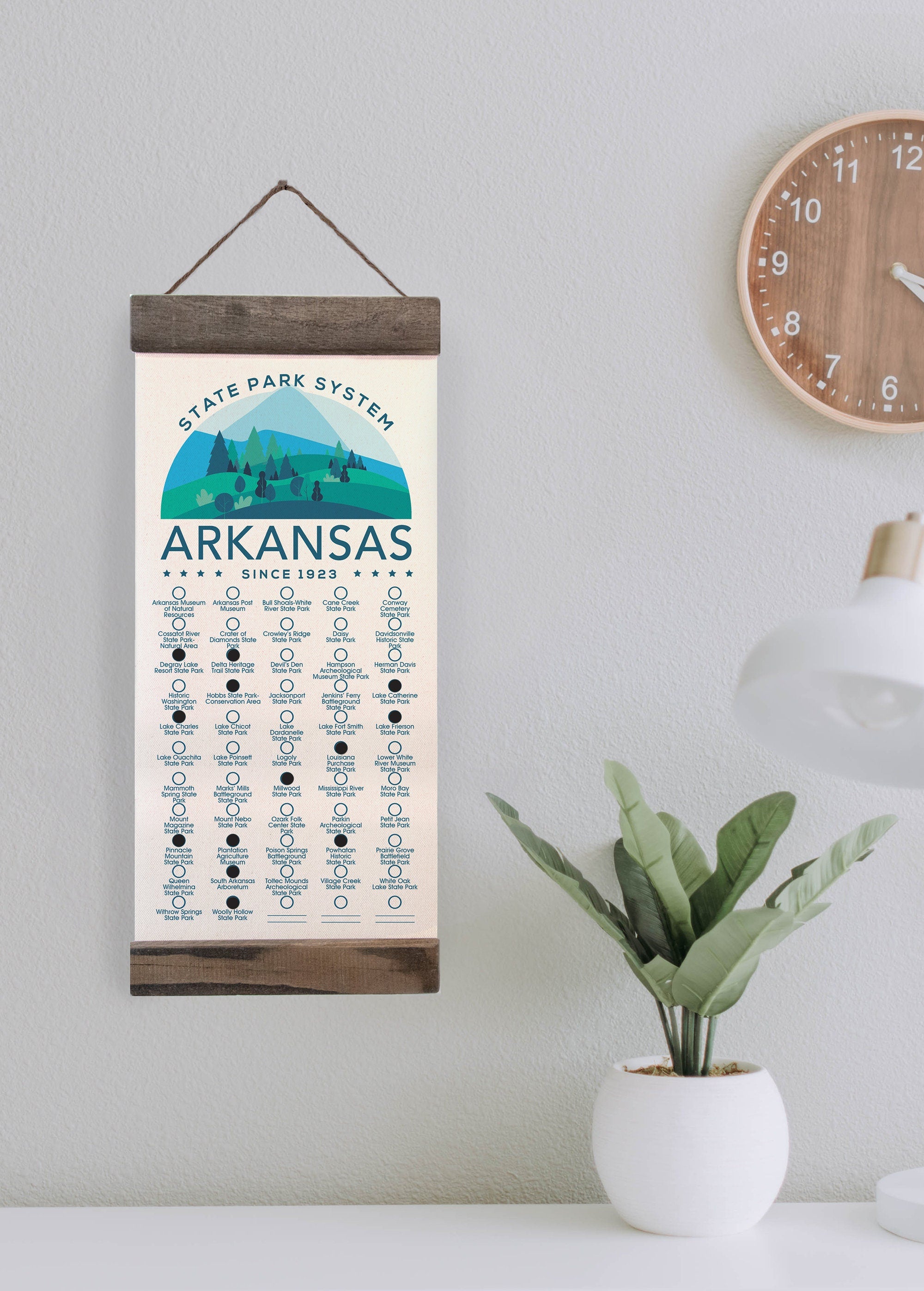 Arkansas State Park Adventure Checklist w/ Pen
