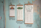 Iowa State Park Adventure Checklist - Hanging Canvas Map