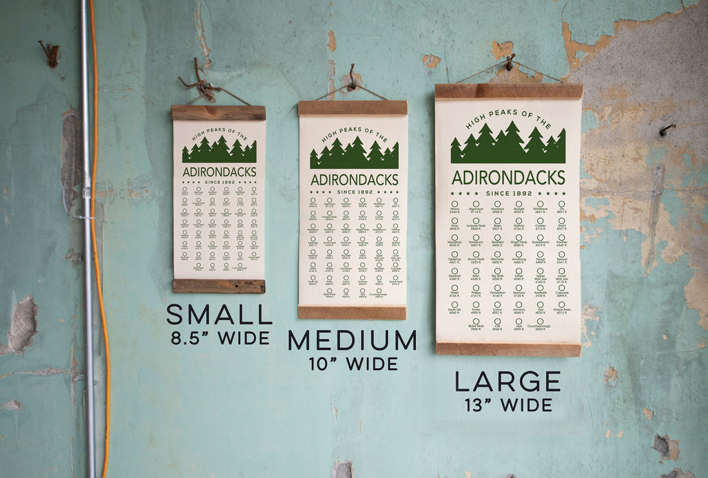 High Peaks of the Adirondack Adventure Checklist - Hanging Canvas Print