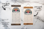 Georgia State Park Adventure Checklist - Hanging Canvas Map