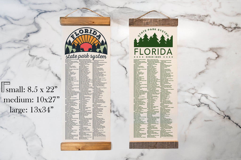 FL State Park Checklists WITH Pen // Travel Florida // Travel Adventure list // hiking bucket list