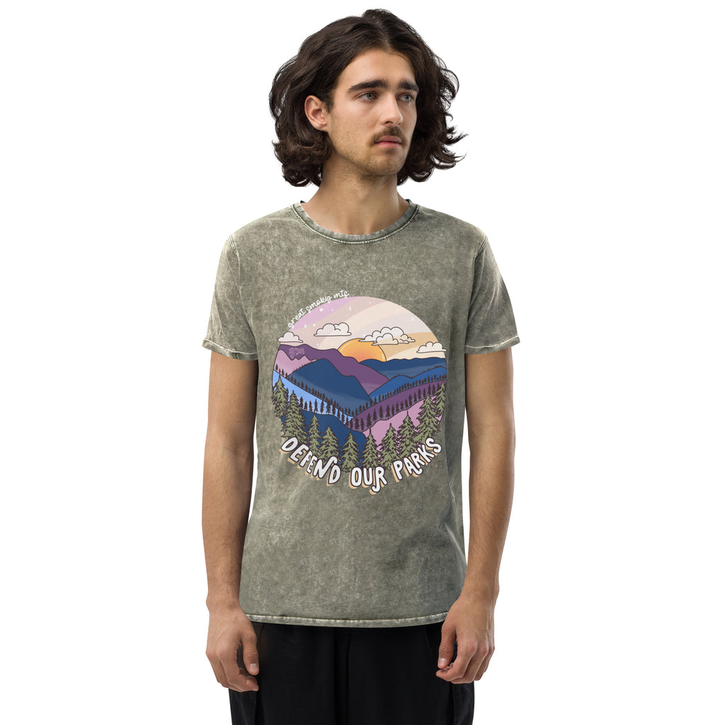 Great Smoky Mountain Acid-Wash Tee