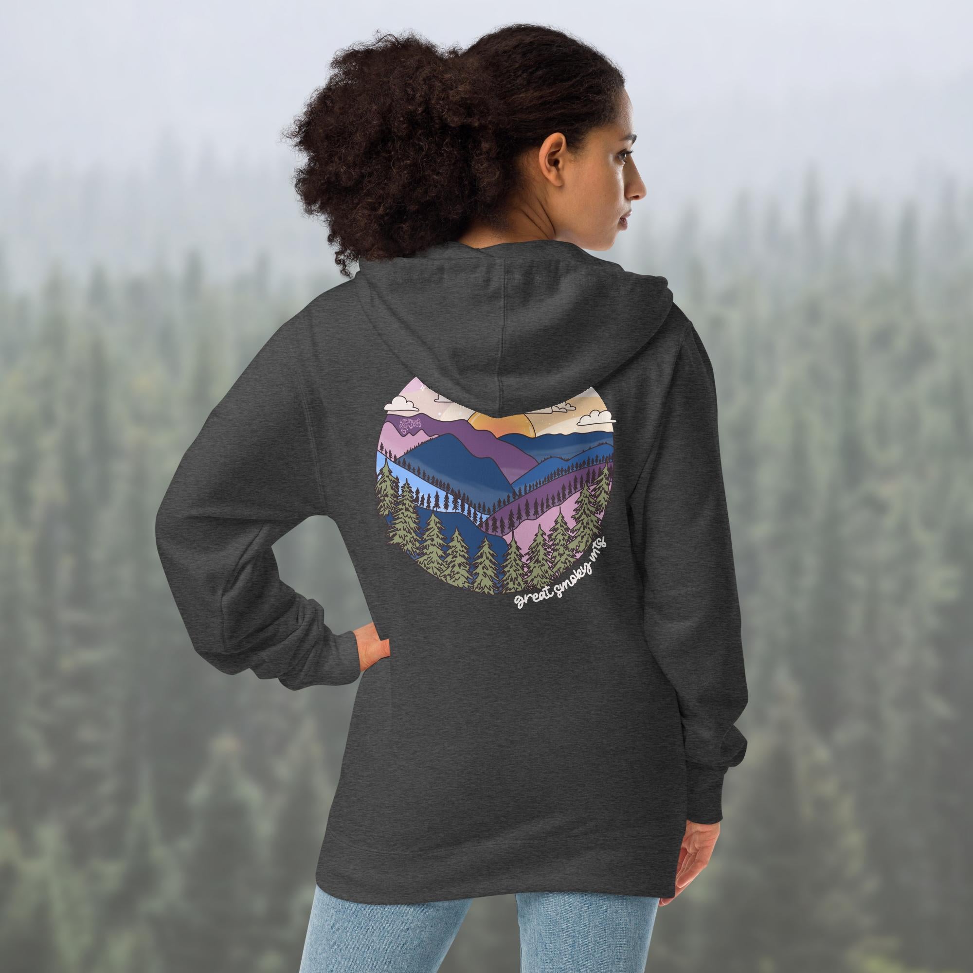 Smoky Mtns Fleece Zip Up Hoodie [Unisex]